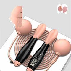 Smart Cordless Skipping Rope with Digital Counter – Weighted Ball Jump Rope for Home & Indoor Fitness