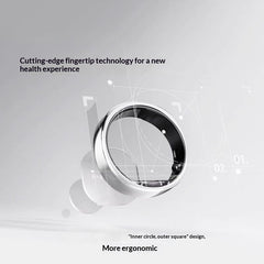 Bluetooth Smart AI Ring with Heart Rate Monitor - Multifunctional Wellness Ring | 21-Day Battery Life