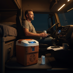 10L Digital Car Fridge Warmer 12V 24V 240V Portable Electric Cooler for Truck Car Home Camping LCD Display Brown