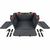 Heavy Duty Dog Car Seat Cover with Side Flaps, Waterproof Pet Back Seat Cover, Non-Slip Scratchproof Dog Hammock for Cars, Trucks and SUVs