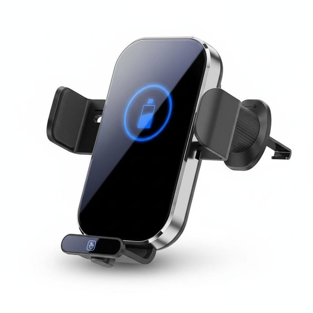 Intelligent Induction Wireless Car Charger - 66w High Power - Silver