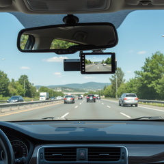 HD Dual Camera Car Recorder – F9 Dash Cam with Infrared Night Vision, 3.0" IPS Screen, 170° Wide Angle