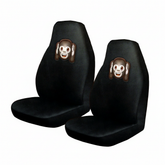 Pair of Emoji Car Front Seat Covers Monkey Face