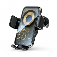 15w Fast Car Vent Wireless Charger with Intelligent Induction - Tarnish