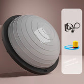 Hemisphere Trainer – Portable Inflatable Balance Trainer, specifically designed for core training, yoga, rehabilitation, and Pilates, equipped with a stable base. Suitable for home gyms, fitness centers, and physical conditioning.(GREY)