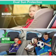 Baby Car Sun Shade, Car Window Sun Shade For Kids, Car Sun Protection Net, Uv/Heat Protection, Storage Bag Included, 50
