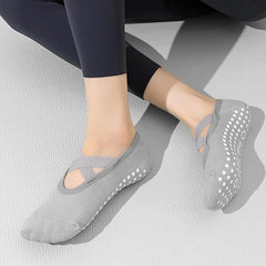 Yoga Socks (2 pairs) - Non-slip socks - Women's non-slip yoga socks - Sizes 35-41 - Women's Pilates socks, non-slip - Fitness non-slip - Suitable for Pilates, Dance, Fitness