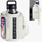 Magnetic Sports Bag with Adjustable Shoulder Strap - Includes Water Bottle Holder and Pocket - for Sports, Workouts, Travel & Work(White)