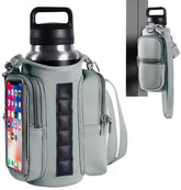 Magnetic Sports Bag with Adjustable Shoulder Strap - Includes Water Bottle Holder and Pocket - for Sports, Workouts, Travel & Work(Gray)