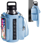 Magnetic Sports Bag with Adjustable Shoulder Strap - Includes Water Bottle Holder and Pocket - for Sports, Workouts, Travel & Work(Blue)
