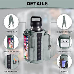 Magnetic Sports Bag with Adjustable Shoulder Strap - Includes Water Bottle Holder and Pocket - for Sports, Workouts, Travel & Work(Blue)