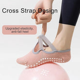 Yoga socks (2 pairs) - Non-slip socks - Women's non-slip yoga socks - Sizes 35-41 - Women's Pilates socks, non-slip - Fitness non-slip - Suitable for Pilates, Dance, Fitness