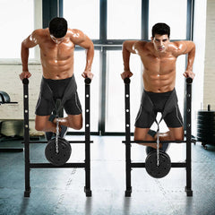 Seektop Weighted Pull Up Dip Belt With Chain (100kg Capacity) - Home Gym Strength Training Waist Belt, Black Eva Material