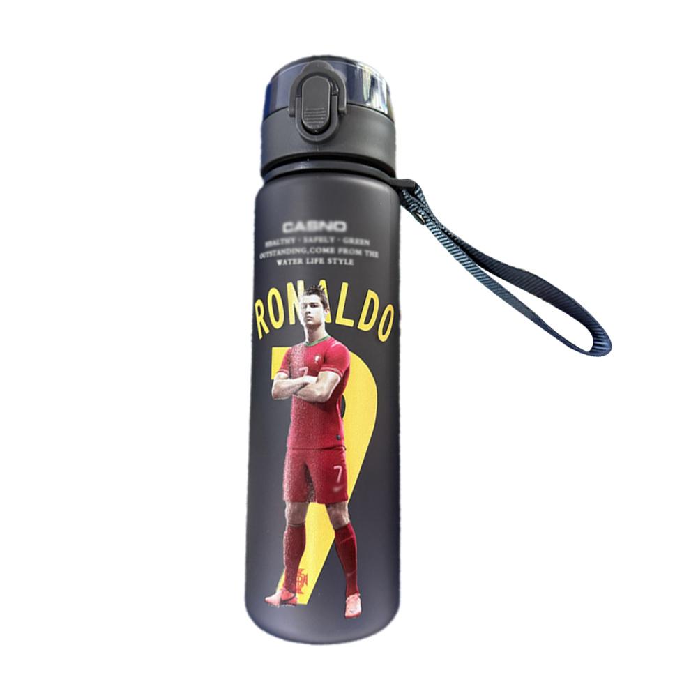 Ronaldo Premium Protein Shaker Bottle - BPA-Free Sports Water Bottle & Mixer A 560ml
