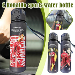 Ronaldo Premium Protein Shaker Bottle - BPA-Free Sports Water Bottle & Mixer A 560ml