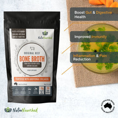 Grass-Fed Beef Bone Broth Powder 90g - Premium Australian & NZ Collagen Supplement