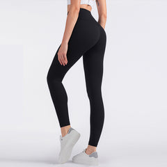 Size XL Black High-Waisted Seamless Yoga Pants for Women - Tummy Control, Butt Lifting & Back Waistband Pocket