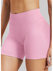 Black High-Waisted Yoga Shorts for Women, Butt-Lifting Fitness Running Shorts, Sports Leggings for Workout, Size L