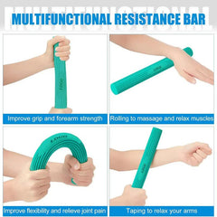 Multifunctional Resistance Bar Set | Yoga Fitness Toning Tool, Muscle Relaxation, Grip Strength Improvement | 3-Piece Set with Stretching and Recovery Features (5LB、10LB、15LB)