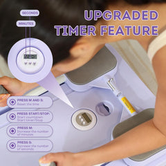 Grey Multi-functional Core Training Board with Digital Timer and Resistance Bands Foldable Fitness Panel for Home Abdominal and Pilates Workouts Solution