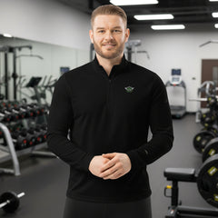 OFC Men's Eco-Friendly Quarter Zip Pullover - Performance Activewear Black