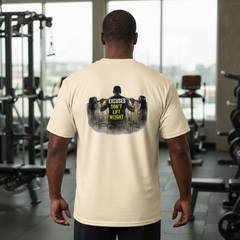 OFC Men's Premium Gym T-Shirt - Excuses Don't Lift Weight Motivational Tee