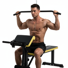Everfit Weight Bench - Man Doing Lat Pulldown