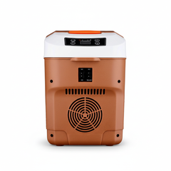 10L Digital Car Fridge Warmer 12V 24V 240V Portable Electric Cooler for Truck Car Home Camping LCD Display Brown