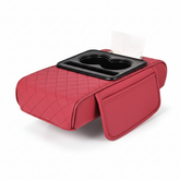 Premium Car Armrest Organizer & Comfort Pad(red)
