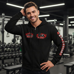 OFC Men's Heavy Blend Zip Hoodie - Premium Fleece Performance Black