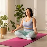 Powertrain Dual Layer 6mm Yoga Mat | Pink | Non-slip Surface And Carry Strap For Ultimate Comfort And Portability