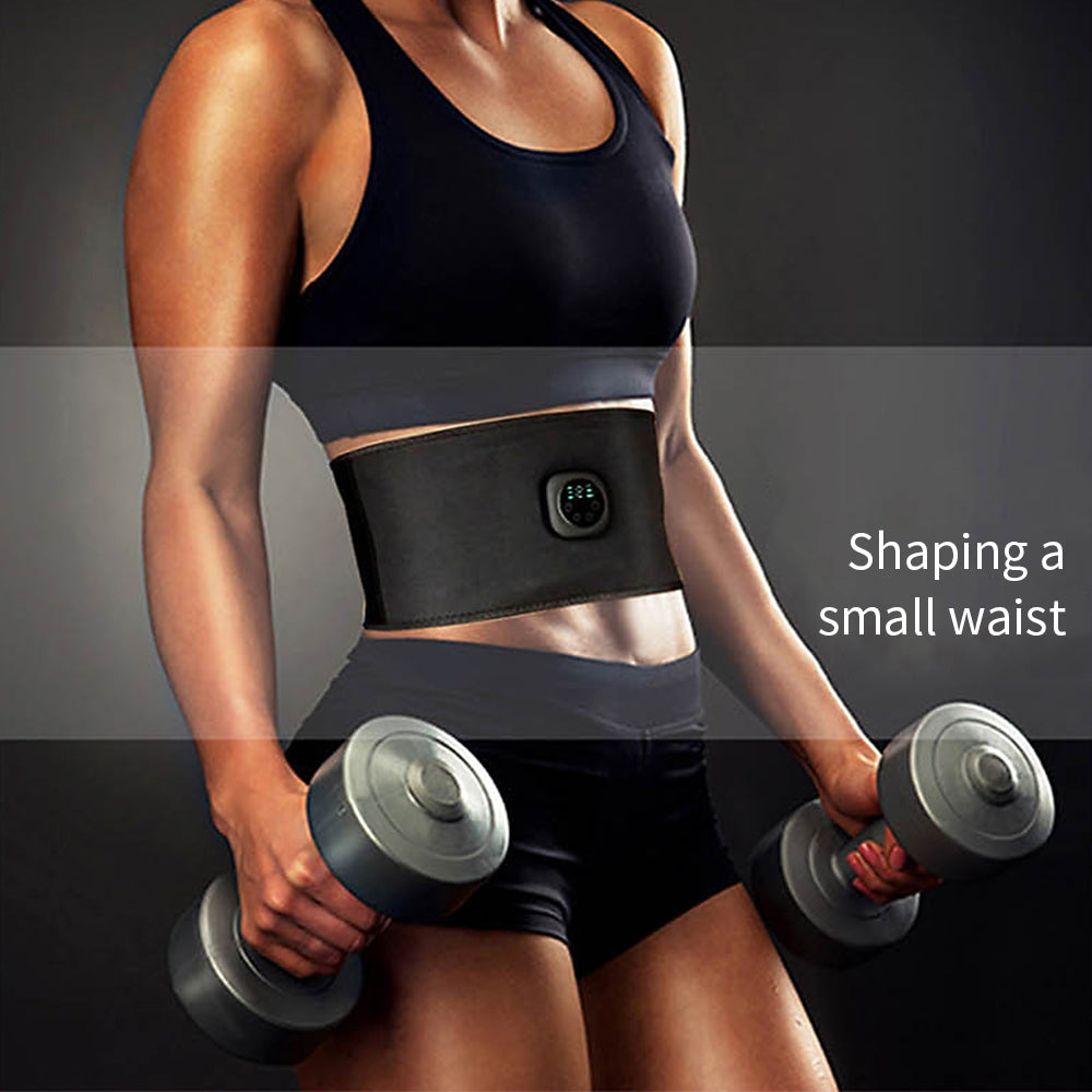 Smart EMS Abdominal Belt – 9-Level USB Rechargeable Muscle Stimulator with LCD Display & 6 Modes-Smart Digital Display Fitness EMS Belt Abdominal Instrument Boxed Abdominal Muscle Trainer Lazy Fitness Artifact