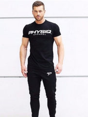 Premium Men's Sports T-Shirt - Cotton Running Exercise Tee Black