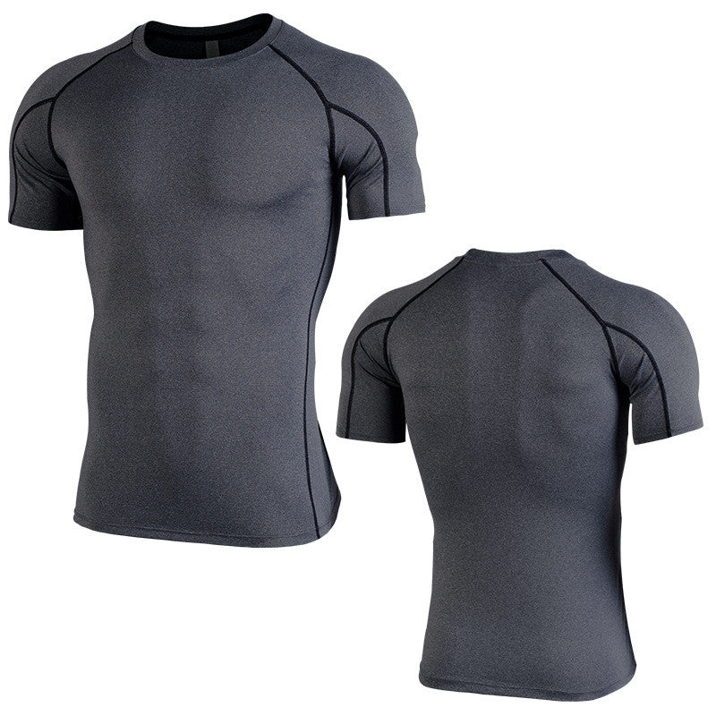 Premium Plus Size Short Sleeve Fitness T-Shirt Dark grey