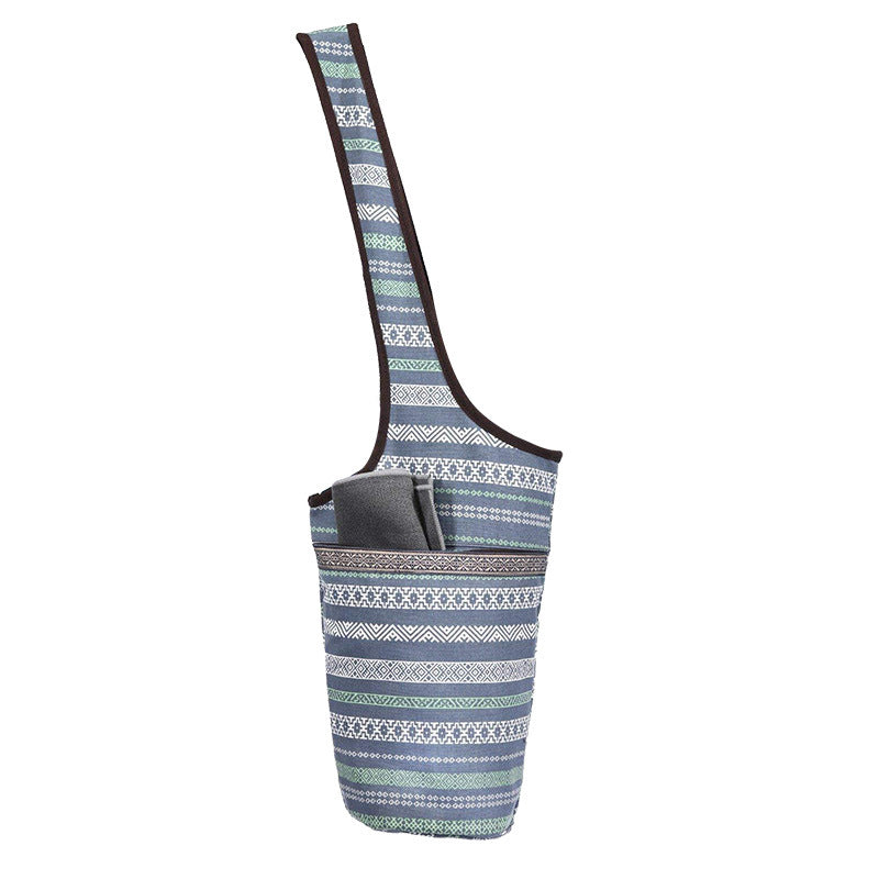 Yoga Mat Bag Shoulder Printed Canvas Yoga Backpack Canvas Bag E