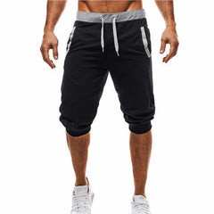 Premium Plus Size Fitness Shorts - Casual Cropped Sports Pants Black