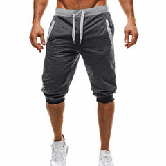 Premium Plus Size Fitness Shorts - Casual Cropped Sports Pants Dark Grey