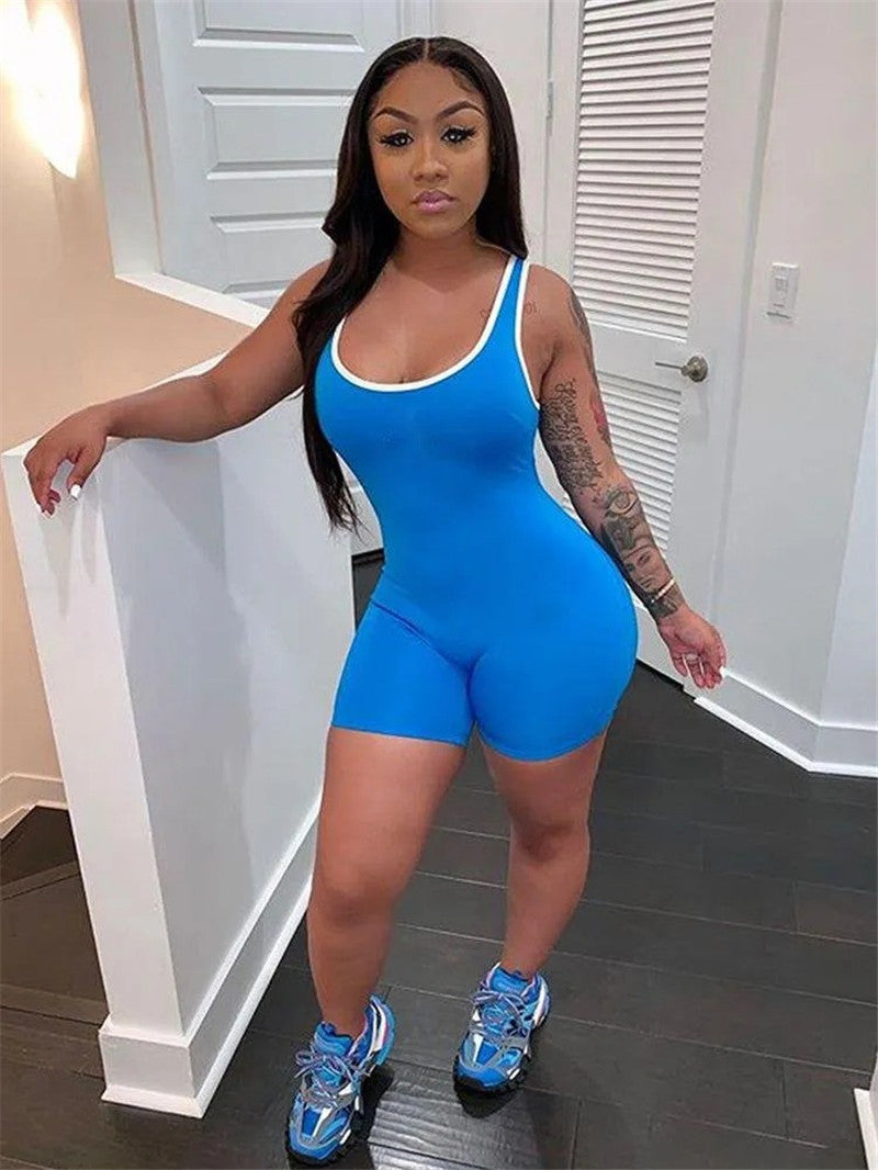 Women’s Sleeveless Bodycon Tank Romper
