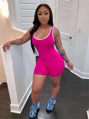 Women’s Sleeveless Bodycon Tank Romper