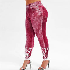 Premium Printed Slim Yoga Leggings - Plus Size Sweatpants