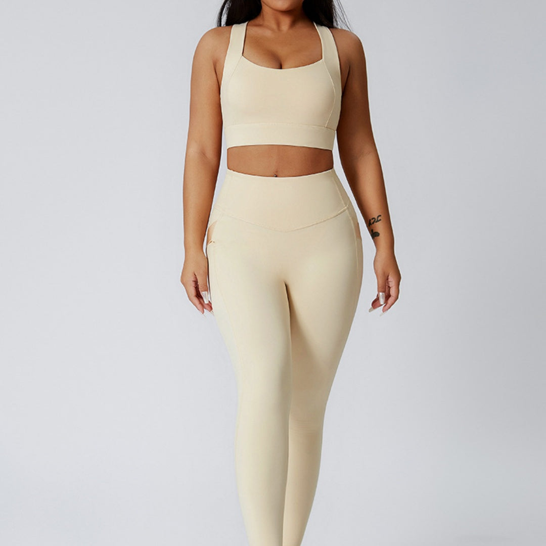 Premium Skinny Yoga Set - 2-Piece Gym Exercise Suit