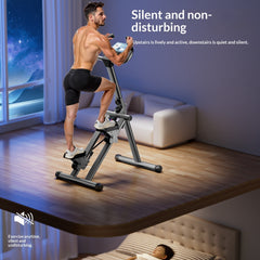 Foldable Vertical Climber & Stepper Machine – Full‑Body Workout, 90‑LB Resistance, Anti‑Slip Pedals & Mobile Holder
