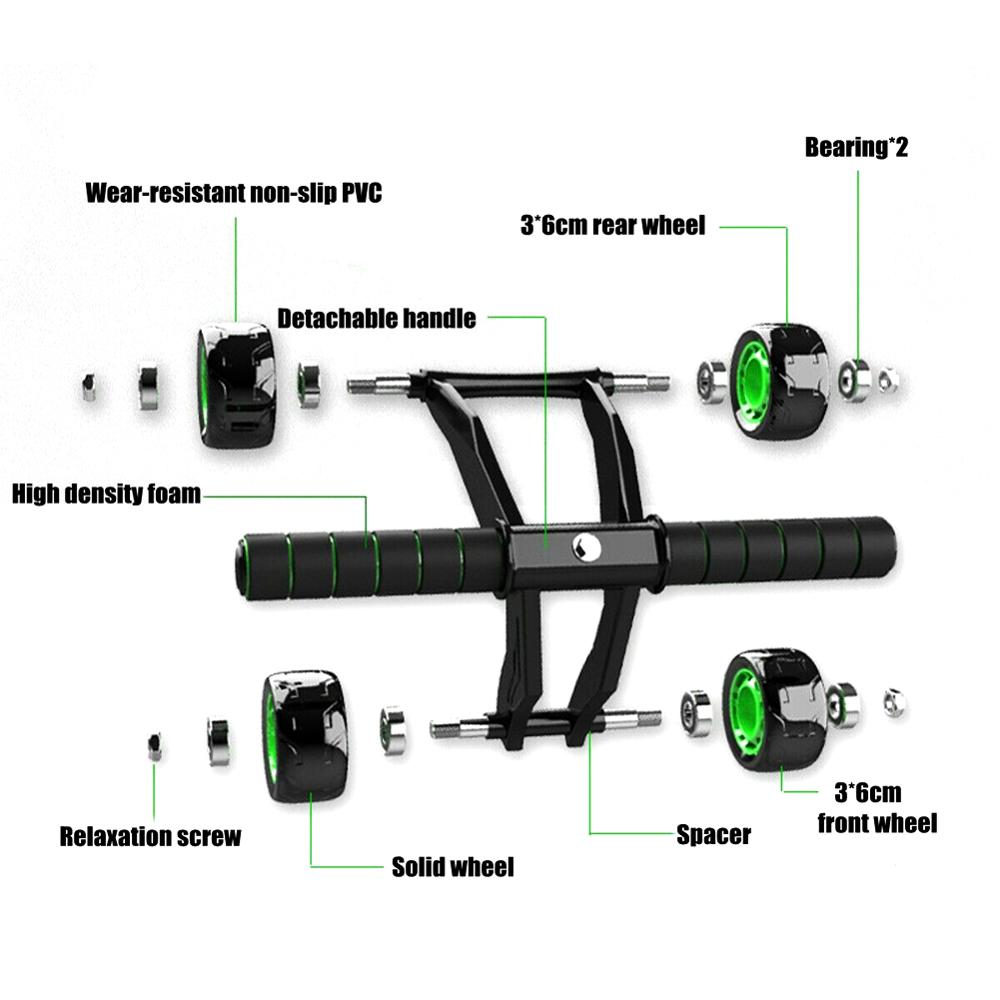Four-Wheel Abdominal Roller Trainer