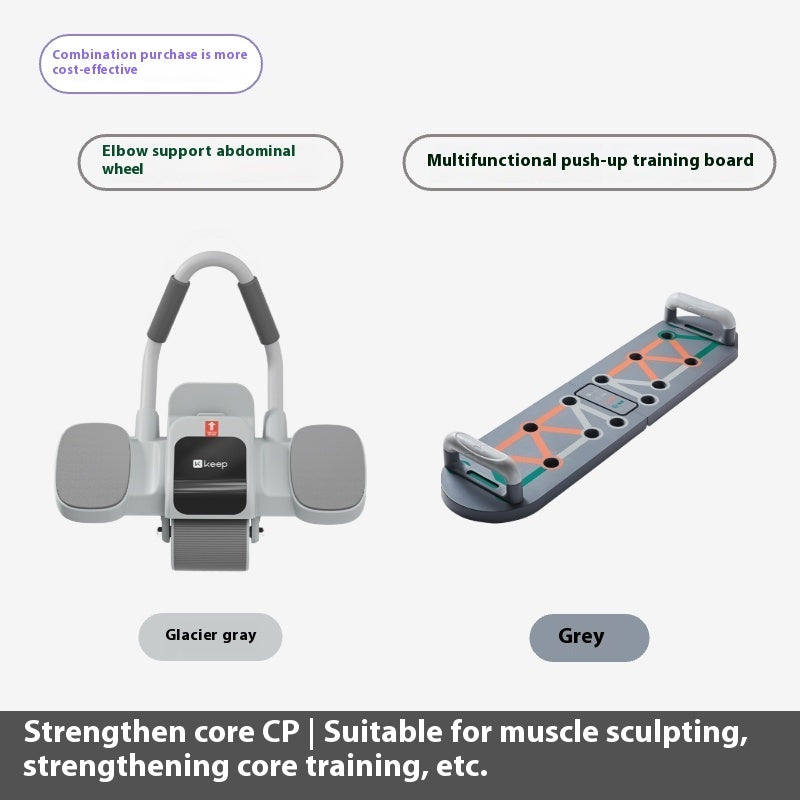 Professional Abdominal Wheel with Elbow Support – Dual‑Wheel Core Trainer for Abs, Strength & Home Fitness Downlying Support Combination
