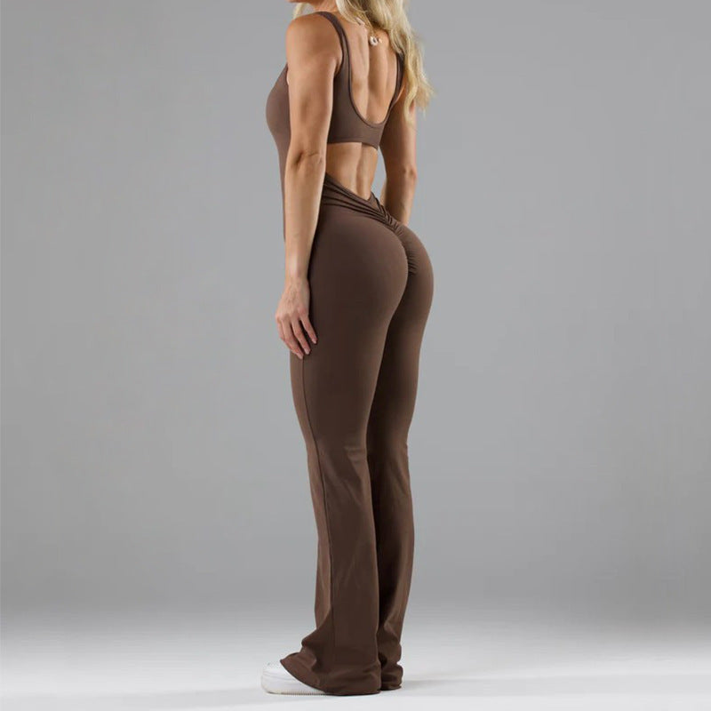 Premium Seamless Yoga Bodysuit - Hollow Design Activewear