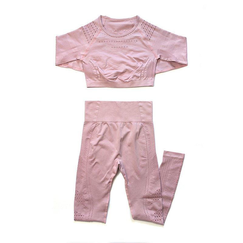 Seamless yoga gym suit Pink