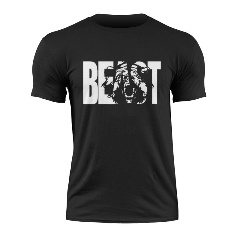 Premium Combed Cotton Fitness T-Shirt - Plus Size Men's Activewear | Summer Workout Tee | Online Fitness Center Black