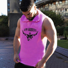 Men's Hooded Gym Vest | Cotton Sleeveless Training Top