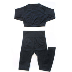 Seamless yoga gym suit Black