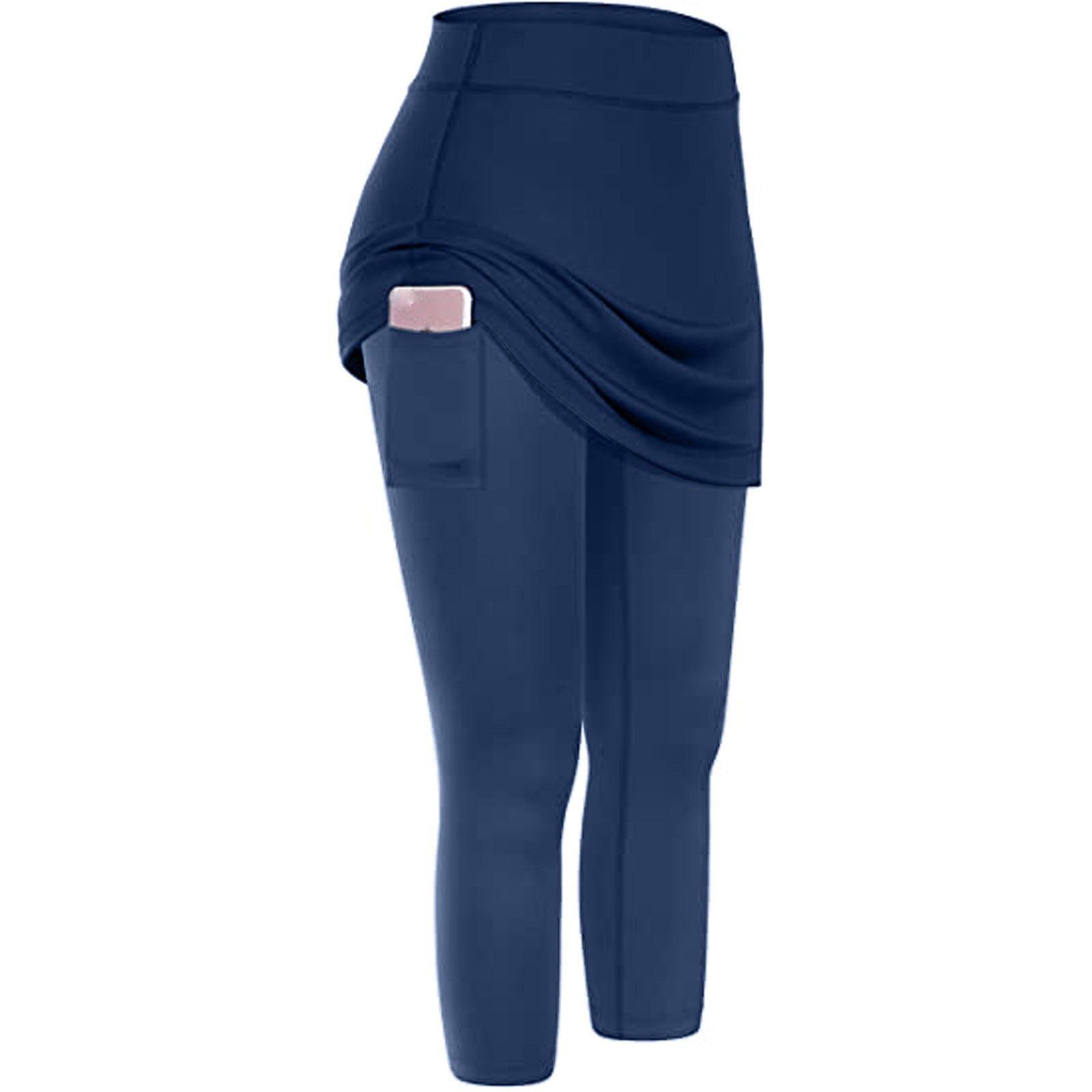 Premium Women's Leggings with Pockets - Yoga Fitness Pants Navy blue